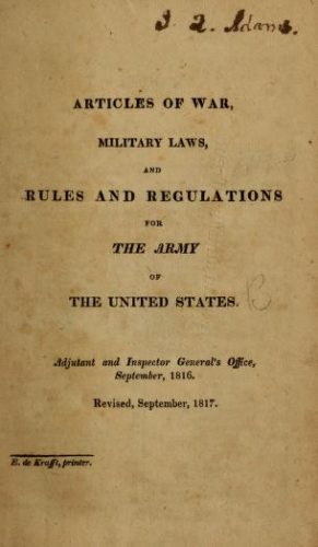 ABOUT ARTICLES OF WAR - Lieber Institute West Point
