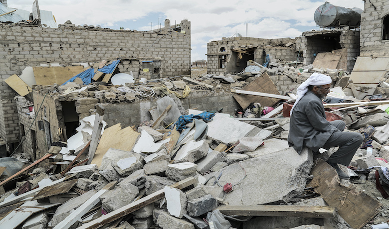 Sana’a, Yemen 2015. Damages caused by the fighting. IHL Principles. Thomas Glass - ICRC