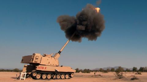 Great Power Competition. Army’s XM1299 extended-range-artillery-cannon. Army photo by Lance Cpl. Katherine Cottingham