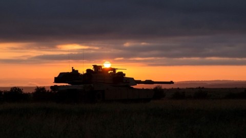 Farewell M1A1 Abrams Tank Sunset