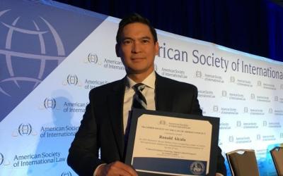 LTC Alcala Awarded ASIL’s Baxter Prize