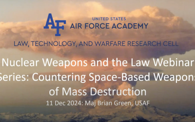 LTWRC Nuclear Weapons and International Law Series: Countering Space-Based Weapons of Mass Destruction